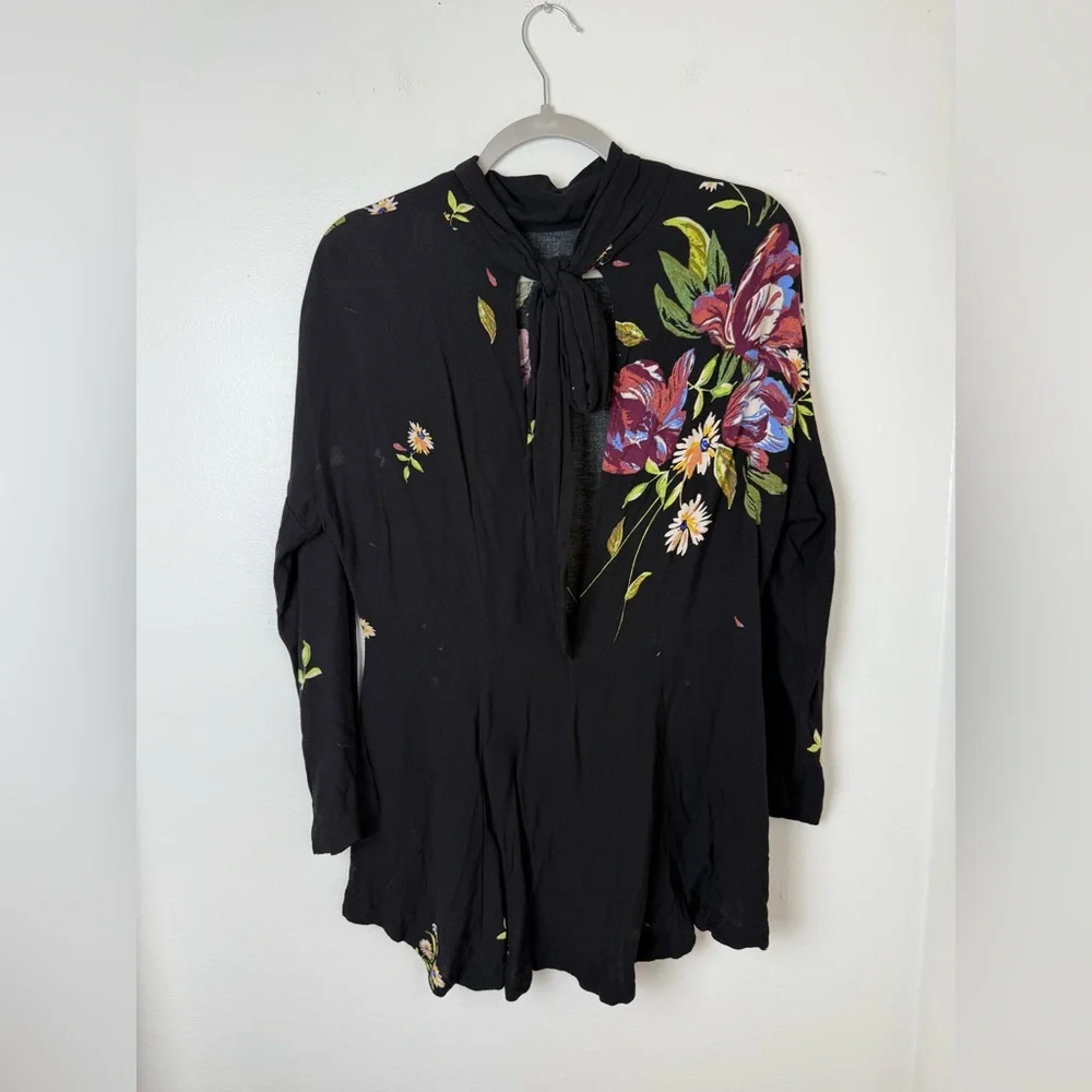 Free People Black Gemma Tunic Top and/or Mini Dress Small - Picture 5 of 6
